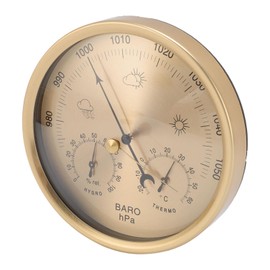 Jiawu 3 in 1 All-Season Wall Hanging Thermometer Barometer Hygrometer, 130mm/5.12in Diameter Dial Type Accurate Weather Station for Indoor and Outdoor Use, Celsius Edition