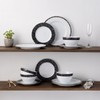 Noritake Black Rill 12-Piece Set, Service for 4 in Black/White