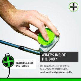 Esponja para Limpieza Instantánea de Golf, Esponja Prehumedecida de Doble Cara para Limpieza de Palos, Zapatos y Pelotas de Golf (Paquete de 6)