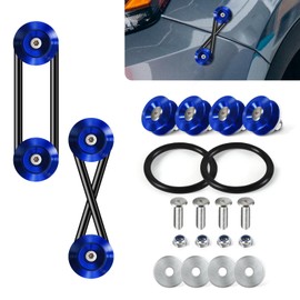 Wogomz 2PCS Car Bumper Quick Release, Front Rear Bumper Quick Release Clips Fasteners Kit, Universal Auto Fender Bumper Quick Release Holders with Screws Washers for Most Vehicles (Blue)