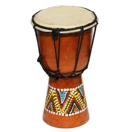 Wogeka - 20 cm Djembe - Bongo with Dot Paint Pattern Painting as Gift Idea Africa Style Drum Drum 10