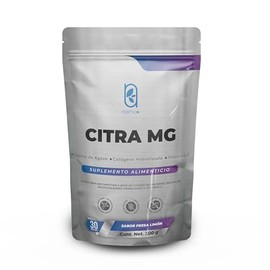 NAIMA Citra Mg 300 g, Sabor Fresa-Limón | Suplemento en Polvo 100% Puro y Natural a Base de Citrato de Magnesio, Inulina de Agave, Colágeno Hidrolizad