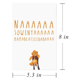 Funny New Baby Card,Lion King Simba Greetings Cards For Boy Girl