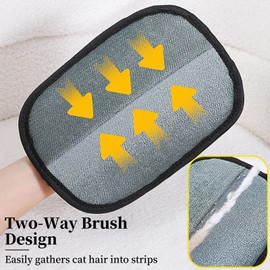 EOAMGO Fellmagnet Handschuh, Wiederverwendbarer Pet Hair Remover & Tierhaarentferner für Hunde und Katzen, Fell Magnet Handschuh zum Entfernen von Tierhaaren auf Kleidung, Sofa (Schwarz)