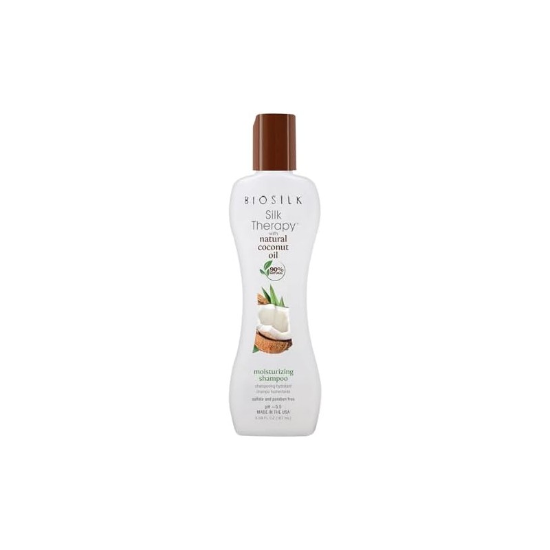 Biosilk Silk Therapy with Organic Coconut Oil Moisturizing Shampoo, 5.64