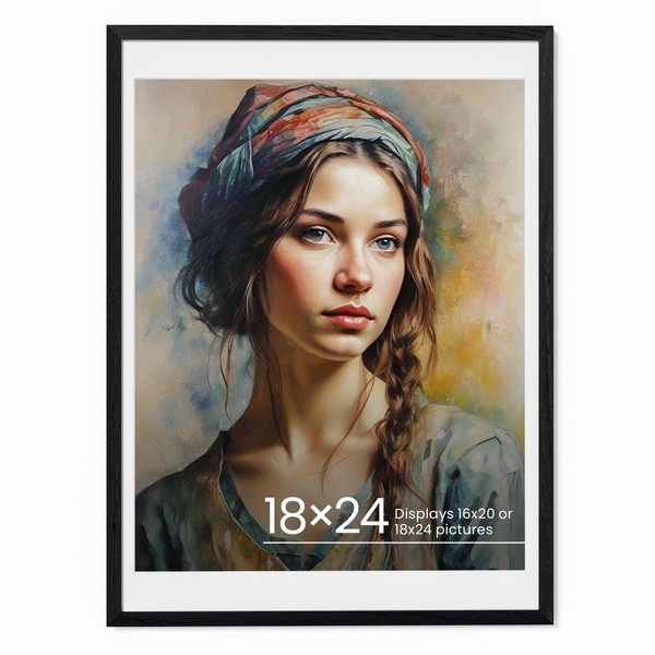 Vivelove 18x24 Oak Wood Picture Frames -18"x24" Poster Frames for