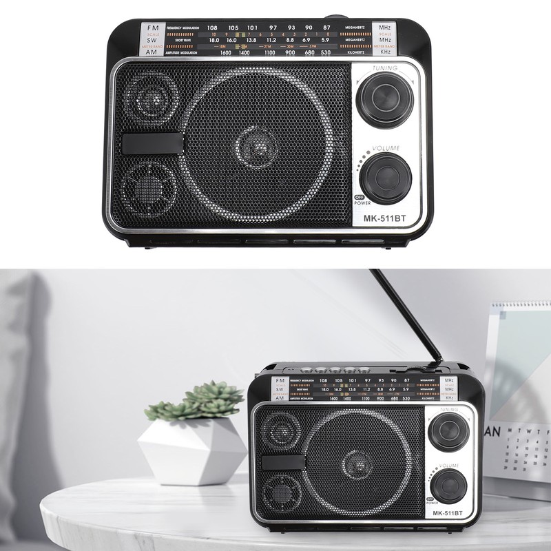 Portable Shortwave Radio FM AM SW Bluetooth 5.0 Multifunction Multi
