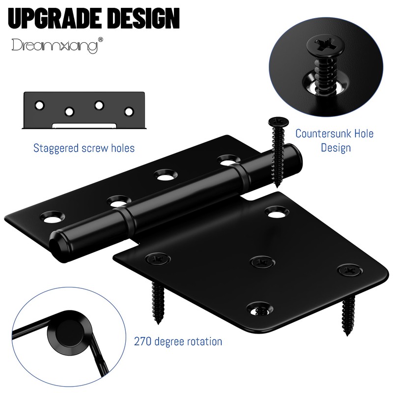 Dreamxiang 3.5 Inch Heavy Duty Gate Hinges, Gate Hinges for