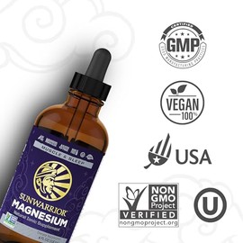 SUNWARRIOR | Magnesio Líquido Natural Iónico | Aditivo para Bebidas con Minerales para Apoyar el Cerebro, Músculos y el Corazón para Hombre y Mujer (1