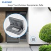 ELEGRP Horizontal Outdoor Cover for Decotative Receptacles, Weatherproof Wall Plate,