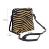 Girly Handbags Genuine Suede Shoulder Bag, Zebra Brown