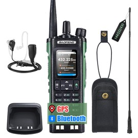 BAOFENG UV-32 Multi-Band Ham Radio Long Range GPS,Bluetooth APP Programming,Frequency Copy,NOAA,USB-C Charging for Outdoor Suvival UV32