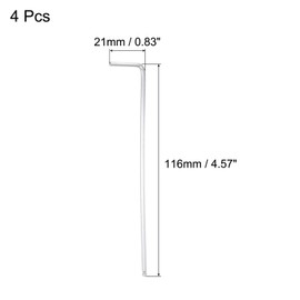 TOP-VIGOR 4Pcs 3/32" Ball End Hex Key Wrench, L Shaped Long Arm Allen Key for Household DIY, Professional Machine Repairing, CR-V