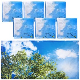 Hortsun 6 Pcs Fluorescent Light Covers Magnetic, Classroom Fluorescent Magnetic Filters, Magnetic Ceiling Light Covers Classroom Light Covers for Office Classroom Home(Sky and Leaves)