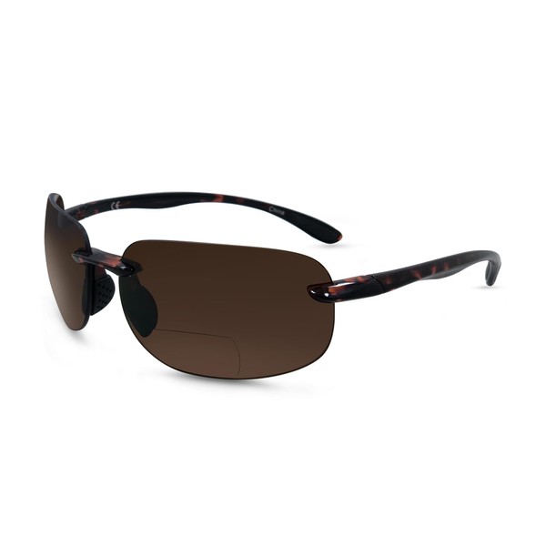 In Style Eyes Lovin Mawi Wrap Around Bifocal Sunglasses, Rimless