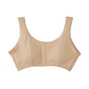 Selvan 100% Cotton Smooth Knit Bra with Soft Cups, Beige,