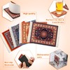 Tatuo 4 Pieces Rug Table Coasters Table Drink Holders Oriental