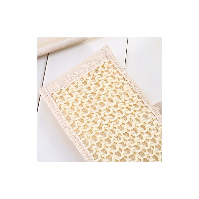 Correa de ducha de esponja natural, masaje exfoliante para la