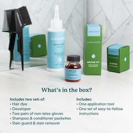 Colorsmith Hair & Beard Color for Full Gray Coverage 2 pack - Dark Natural Copper Blonde - Ammonia-Free Complete Men’s At-home Beard & Hair Dye Kit, Professional-grade Permanent Hair Color (7.04)