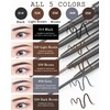 6 Pcs Waterproof Eyebrow Pencil Black Set,Ultra Fine Professional Eyebrow