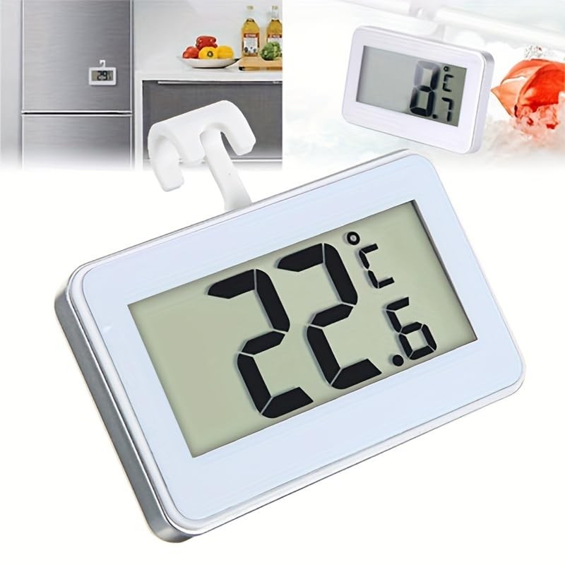 2 x Fridge Thermometer Digital Refrigerator Thermometer, Digital Waterproof Fridge