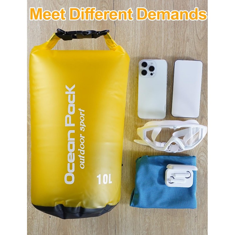 Henrycares Dry Bag Waterproof Bag, 20L 10L 5L 2L Waterproof