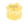 Wedding Acceptance Card - Delighted To Accept