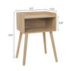 MaxSmeo Nightstand, Mid Century Modern Side Table Bedroom with Storage,