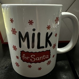 Holiday Style Cookies for Santa Plate and Cup for Milk