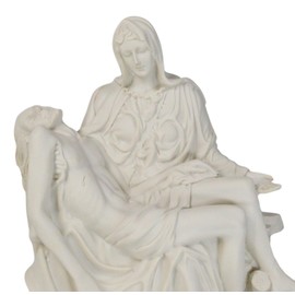 Ebros Gift Michelangelo Vatican Museum Sistine Chapel Reproduction of La Pieta Decorative Figurine 10.5" Tall Mother Mary Lamentation of Christ Crucifixion and Death Religious Sculpture