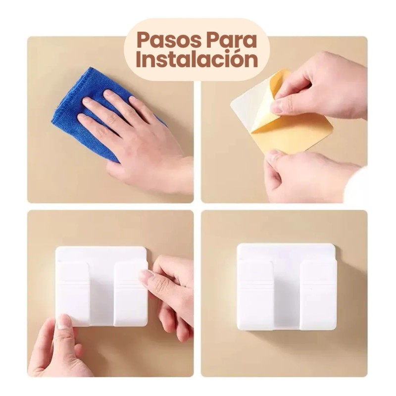 3 Piezas Soporte De Pared Para Celular Controles Remotos F
