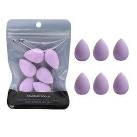 6Pcs Purple Mini Makeup Sponge Small Beauty Sponge Blender Set for Foundation, Powder, Concealer Highlight,and Eye Shadow, Makeup Blenders and Sponges，Face
