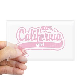 CafePress 100% California Girl Rectangle Sticker Rectangle Bumper Sticker Car Decal