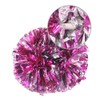 Hooshing 2PCS Pink and Silver Cheerleading Pom Poms with Baton
