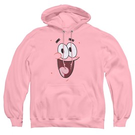SpongeBob SquarePants Patrick Smile Adult Pull-Over Hoodie, Pink, Small