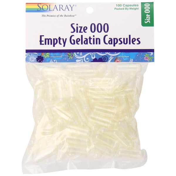 SOLARAY Empty Gelatin Capsules, 100 Count