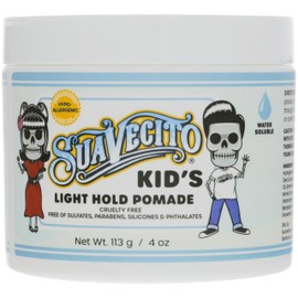 Suavecito Kid's Pomade Calming Chamomile Scent Light Hold 4 oz. - Water Based Flake Free Hair Gel - Dermatologist-Tested, Hypoallergenic Formula - Free of Sulfates, Parabens, and Phthalates