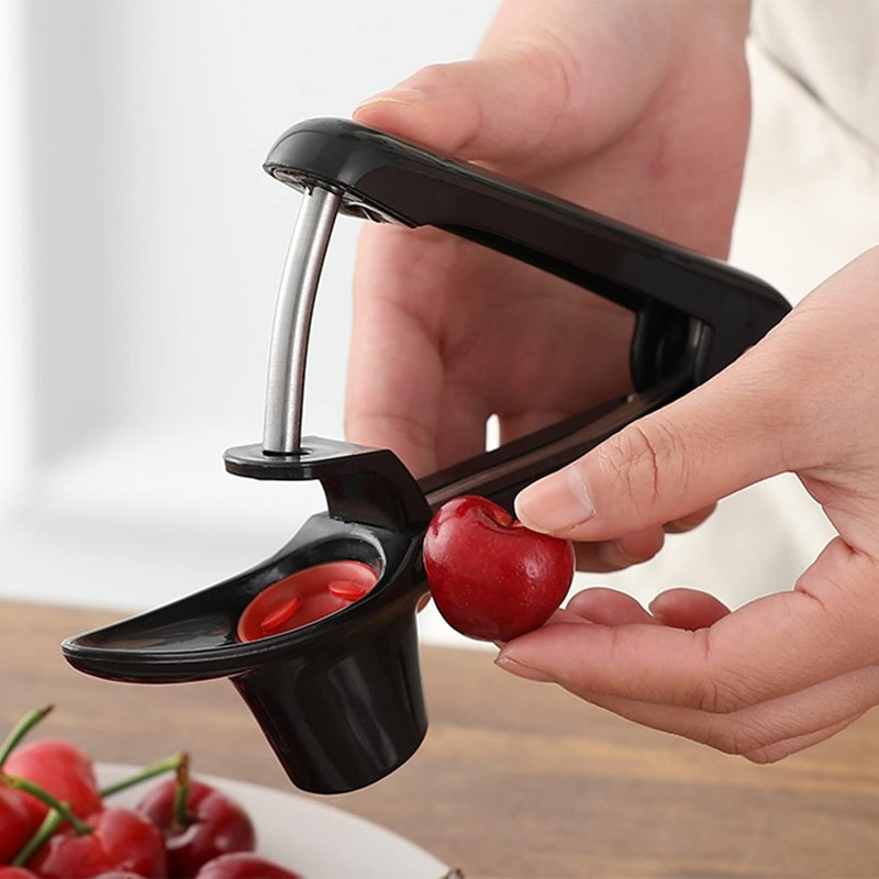 Cherry Pitter, Cherry Stoner Remover with Stainless Steel Rod, Olive