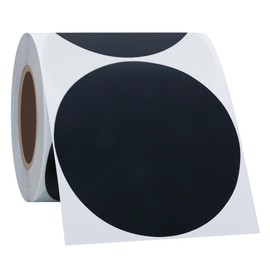 Hycodest Dot Labels Round Stickers Color Coding Labels Dots Sticker Gloss Paper 3 inch, 200 Pcs (Black, 3 inch)