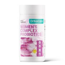 DrBioCare Women's Complex probiotics, Ashwagandha Extract, Cranberry Concentrate, Mulberry Leaf Extract, Non-GMO, Gluten-Free, Soy-Free, Dairy Free, 60 Capsules