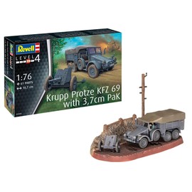 Revell 03344 Krupp Protze KFZ 69 with 3,7cm Pak 1:76 Scale Model Kit