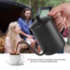 550ml Stainless Steel Long Gooseneck Coffee Pot Kettle with Lid