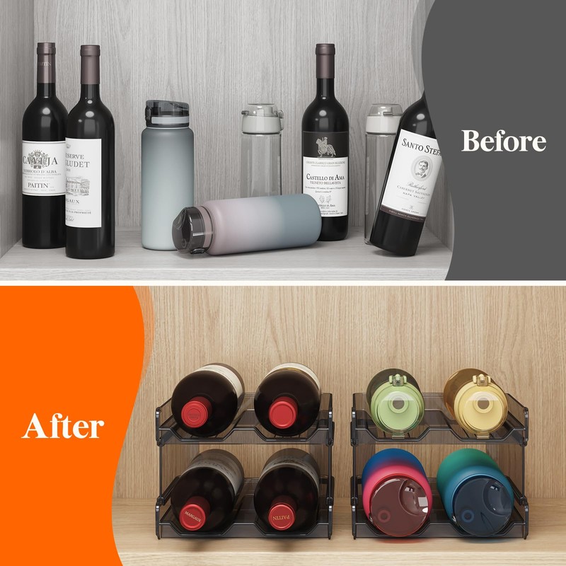 Lifewit Plastic Stackable Wine Rack for refrigerator, Cabinet, Countertop,Wine Bottle