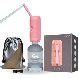VIKKEN® Portable Travel Bidet USB-Type C Rechargeable Electric Mobile Handheld Ultra Strong Water Spray Personal Hygiene Self Care for Women & Men, iGo-X 250ml Pink