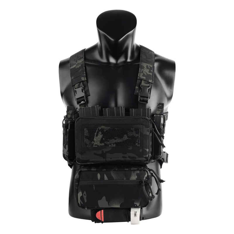 KRYDEX Tactical Chest Rig with Triple 5.56/7.62 Mag Pouch Insert