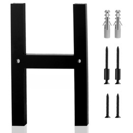 5 Inch House Number H Black Frosted Matte Numbers Acrylic Numbers with Screw Kit Outside Address Easy Flush or Floating Mount for Exterior Address Street Numbers Porch Farmhouses Garden Door Plaque(H)
