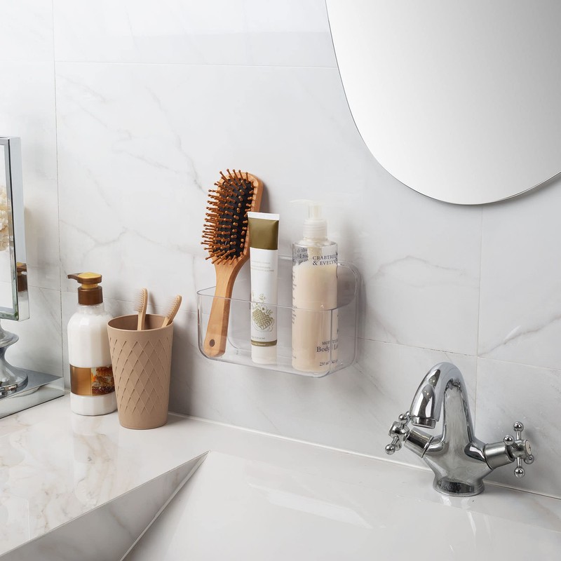 COLINCH Adhesive Wall Mounted Small Storage Organizer Box without Drilling