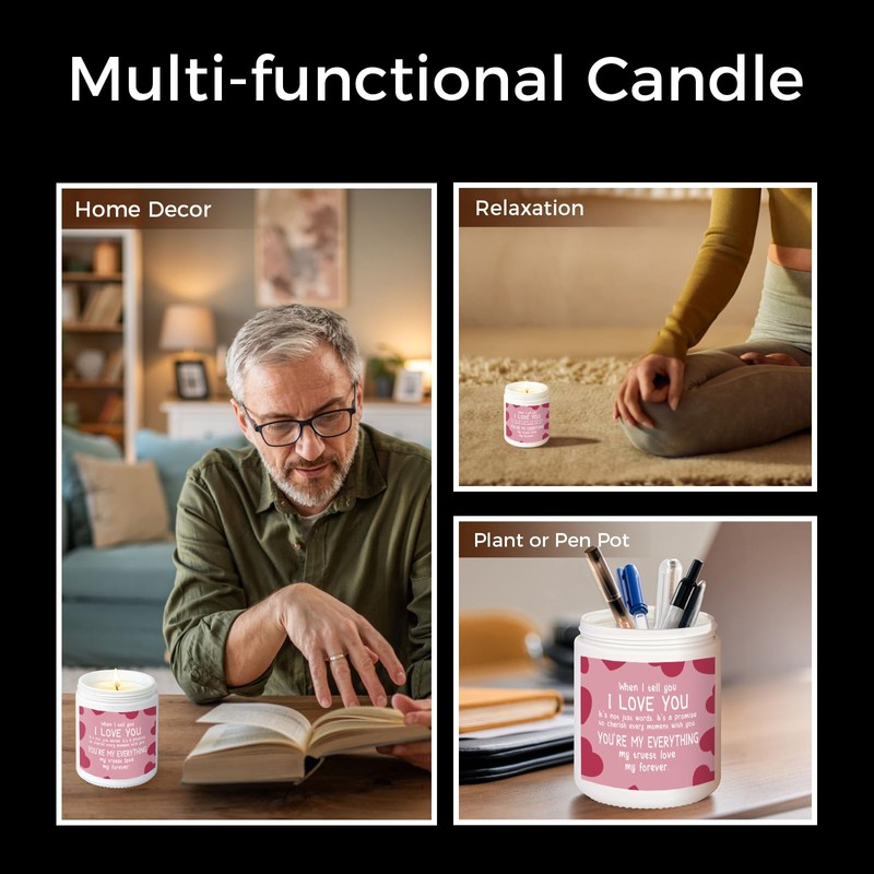 MOASITN I Love You Candle Gifts for Her Him, Romantic