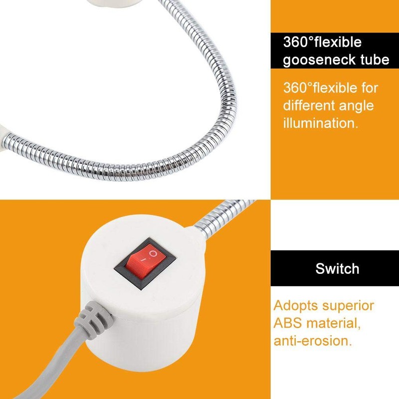 30 LEDs Sewing Machine Light Gooseneck Light Lamp with Magnetic