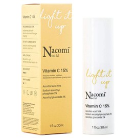 NACOMI Face Serum with Vitamin C 15% 30 ml Restores the radiance of dull, tired and dull skin It reduces wrinkles, balances colour and supports the fight against acne